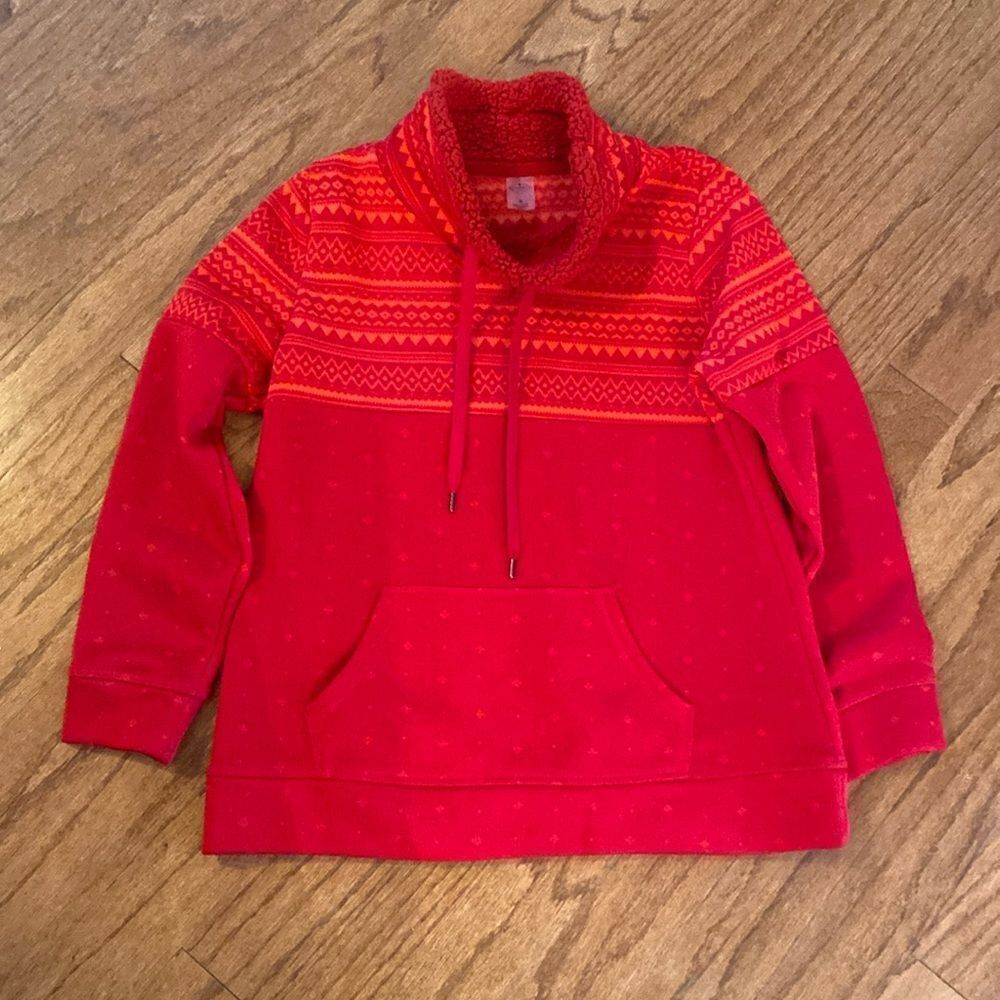 St. John’s Bay size medium sweatshirt with fleece collar, pocket on the front